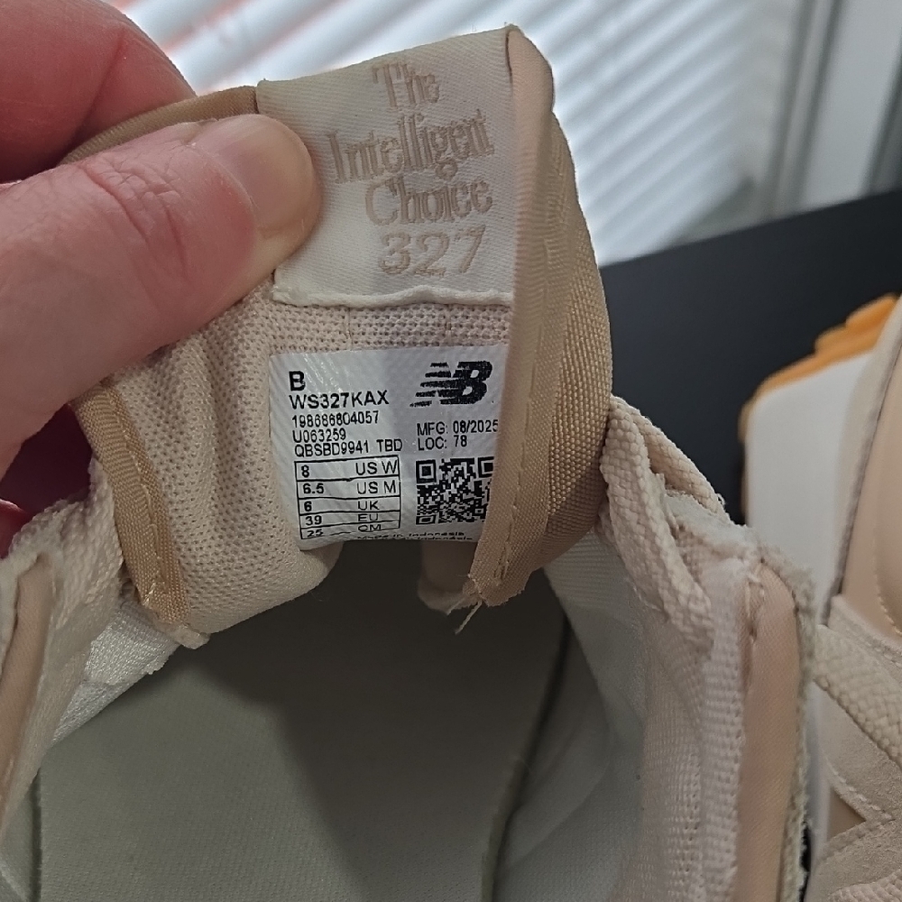 New Balance Beige and White Athletic Shoes - Picture 3 of 3